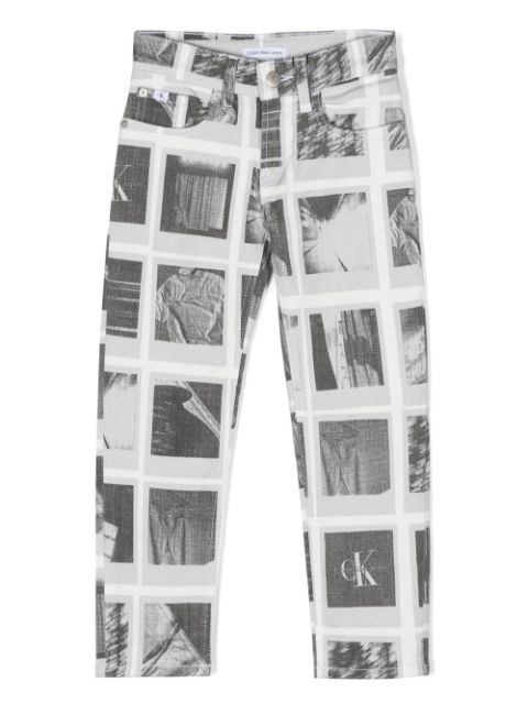 Calvin Klein Kids - patchwork straight-leg trousers