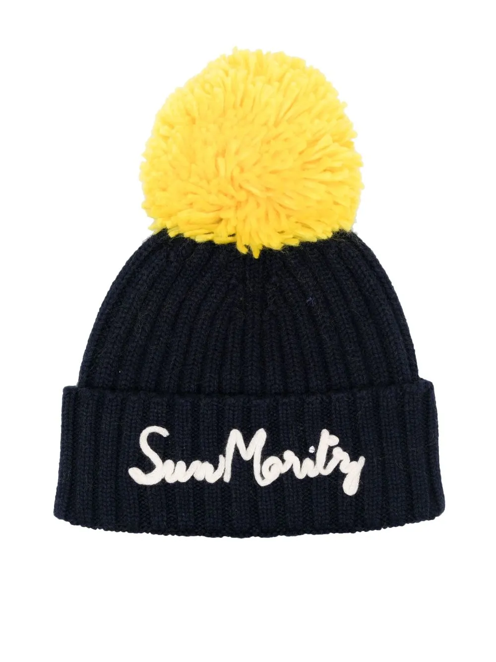 

MC2 Saint Barth Kids gorro con pompón - BLU