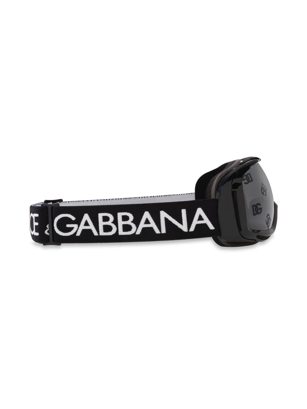 Shop Dolce & Gabbana Logo-print Strap Ski Sunglasses In Black