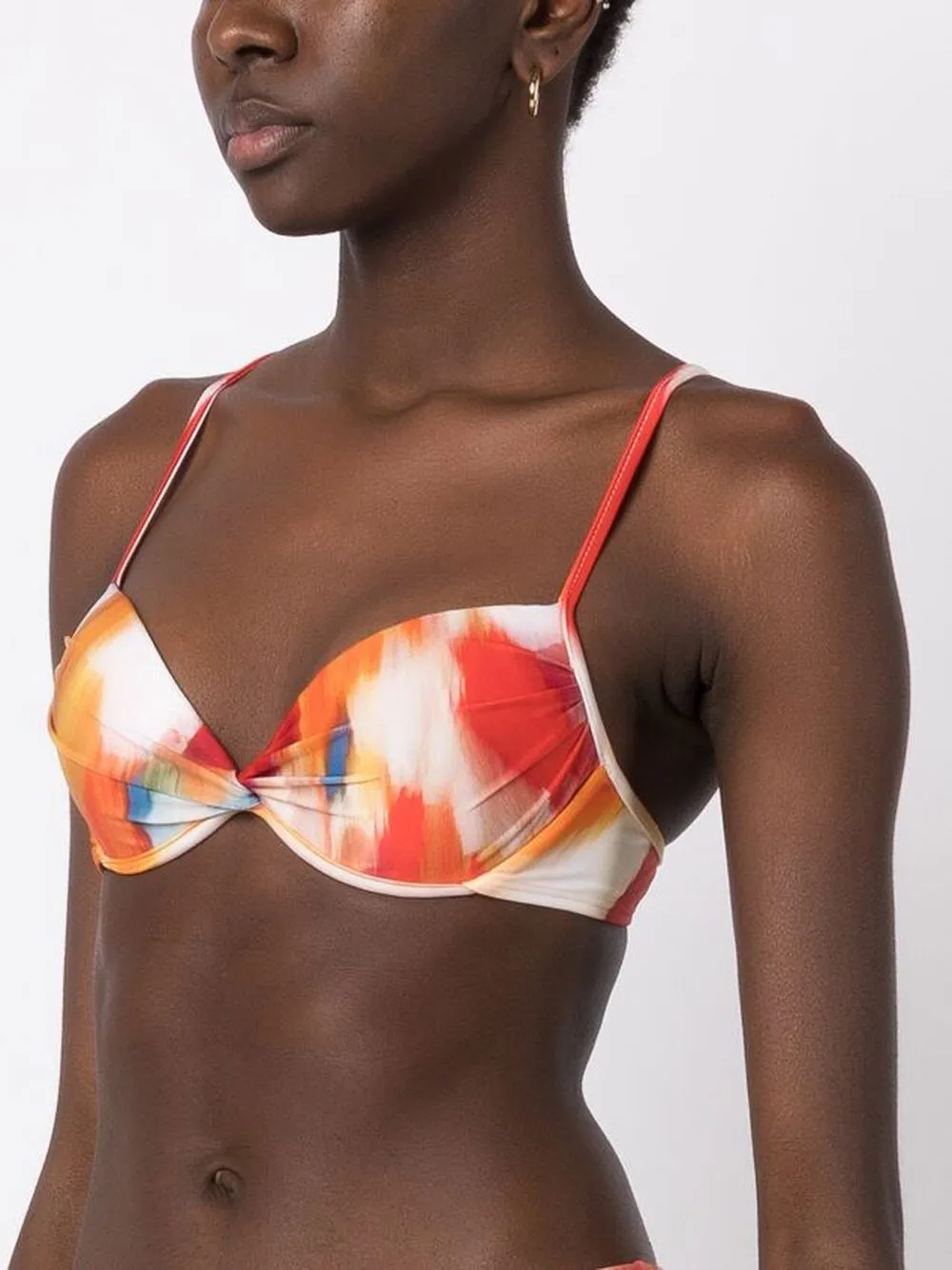 Lenny Niemeyer Twist-detail Printed Bikini Top In Multicolour