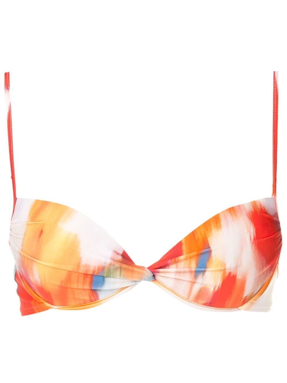 Lenny Niemeyer twist-detail printed bikini top - Multicolour