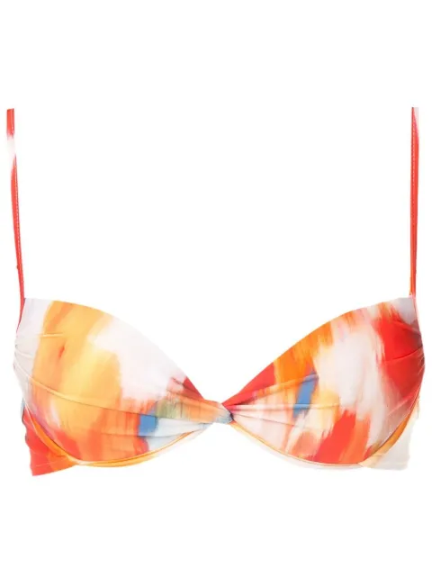 Lenny Niemeyer twist-detail printed bikini top