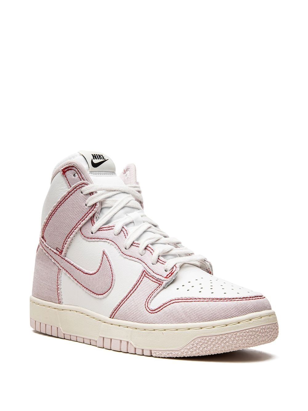 Shop Nike Dunk High 1985 "barely Rose Denim" Sneakers In Pink