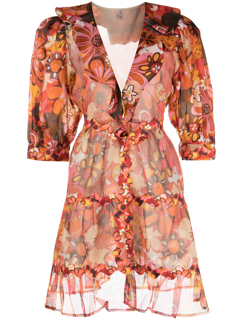 Celia B Sinai Floral-print Ruffled Dress - Farfetch