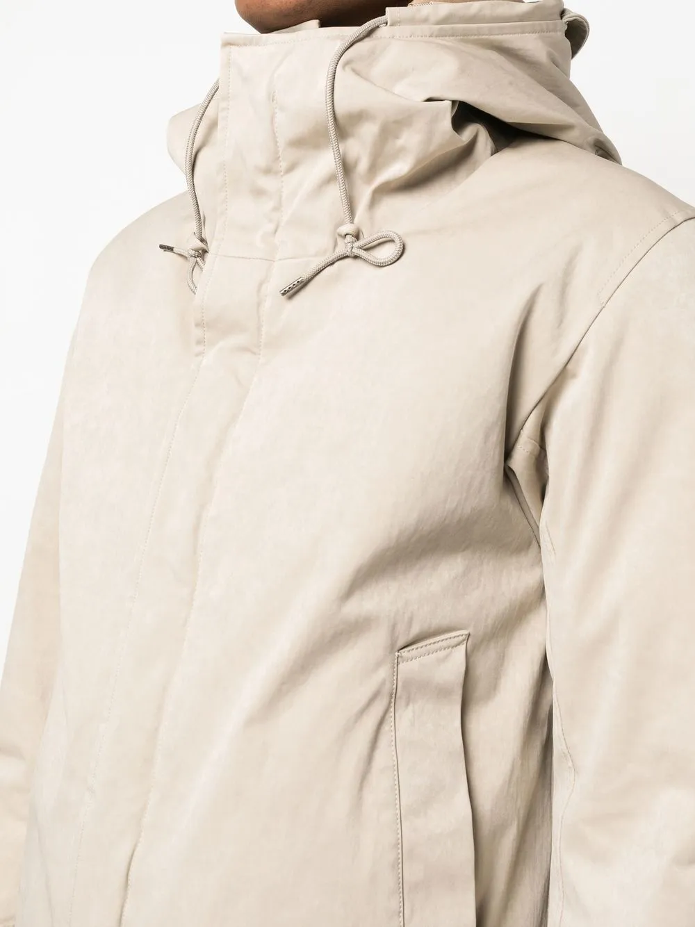 Ten C Core Quilted Duck-down Parka In 中性色