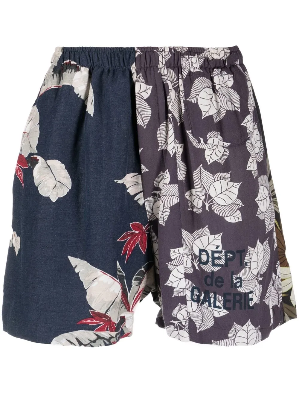 

GALLERY DEPT. logo-print panelled shorts - Blue