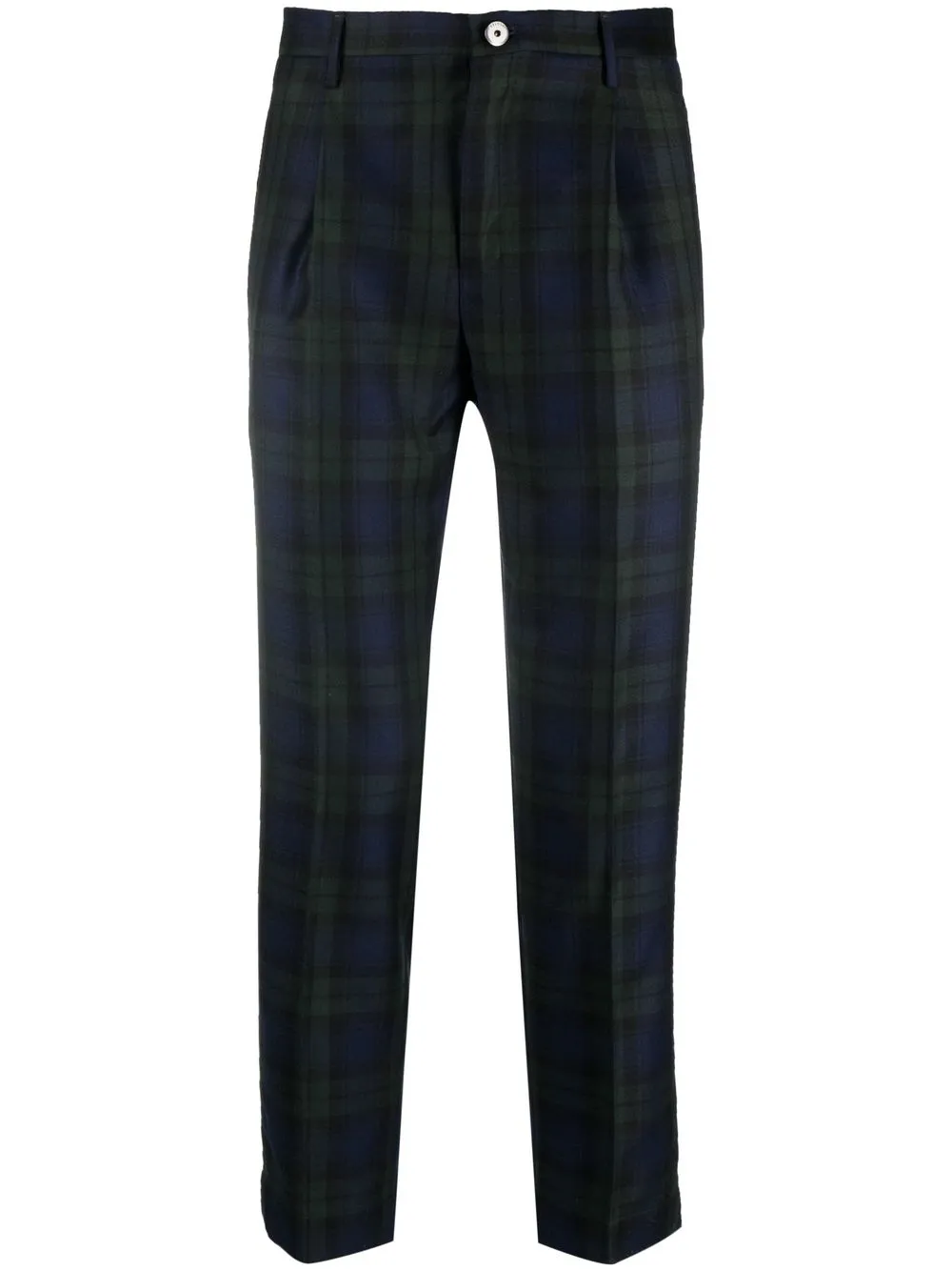 

Incotex plaid-check print chino trousers - Blue