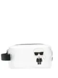 Karl Lagerfeld Karlito-print makeup bag pack - Black