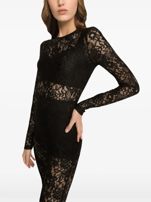 Dolce & Gabbana Lace Jumpsuit | Black | FARFETCH