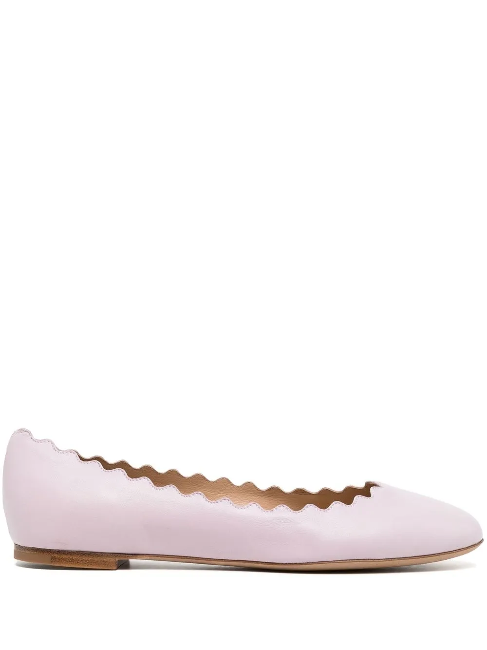 Chloé flats con detalle festoneado - Rosado