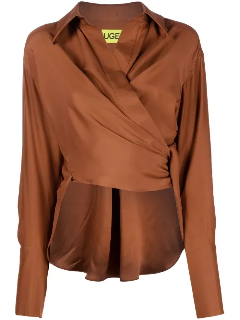 GAUGE81 ruched silk shirt