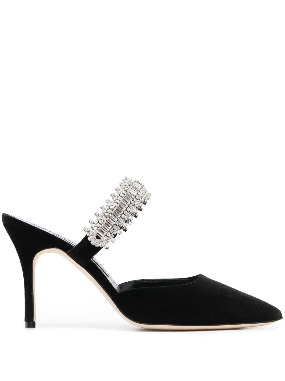 

Manolo Blahnik zapatillas con tacón de 95mm - Negro