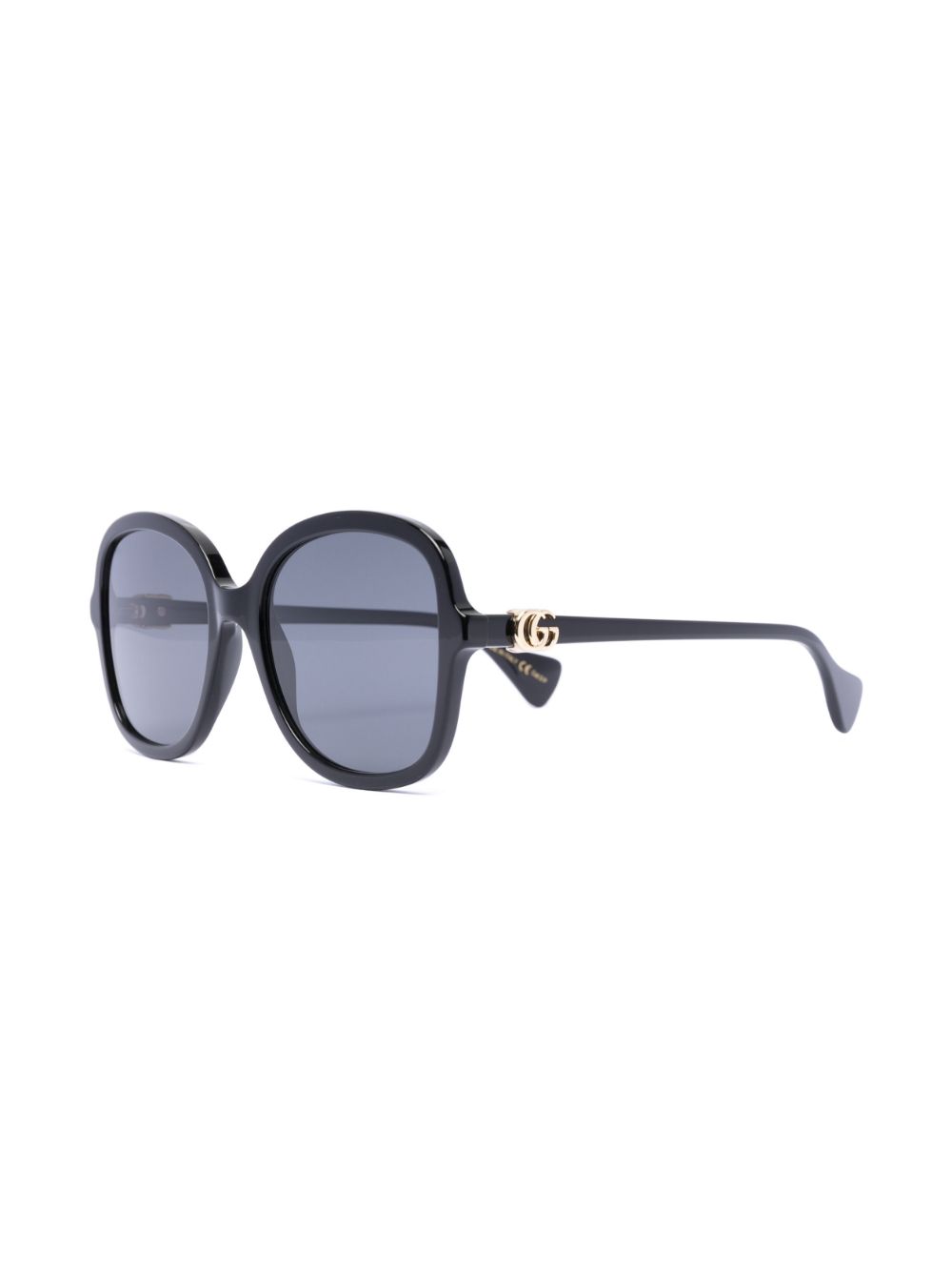 Gucci Eyewear Zonnebril met oversized rond montuur - Zwart