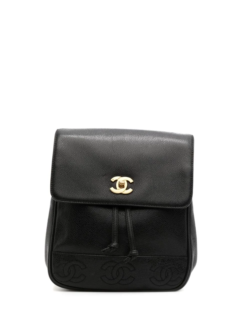 

CHANEL Pre-Owned 1997 Triple CC backpack - Black