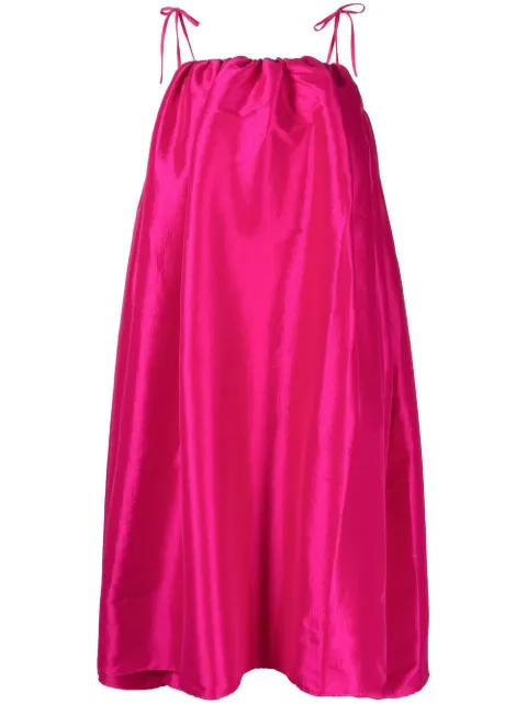 Kika Vargas shoulder tie-fastening flared dress