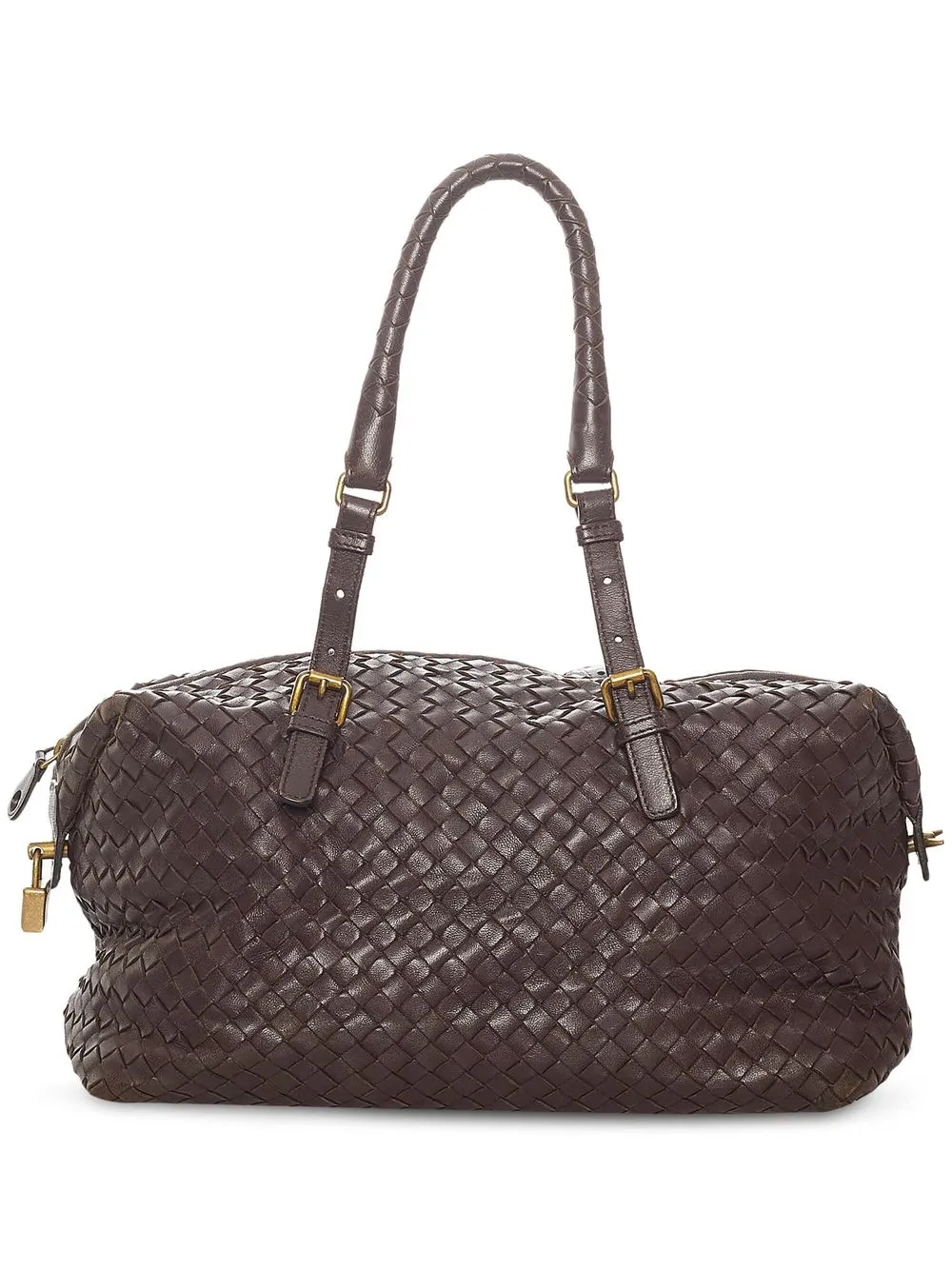 

Bottega Veneta Pre-Owned tote de tejido Intrecciato Boston - Marrón