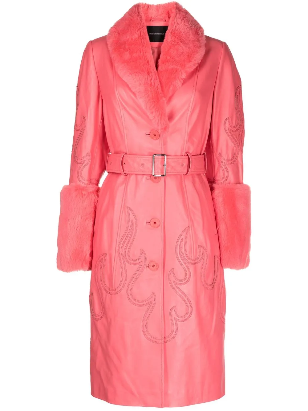 

Stolen Girlfriends Club leather midi coat - Orange