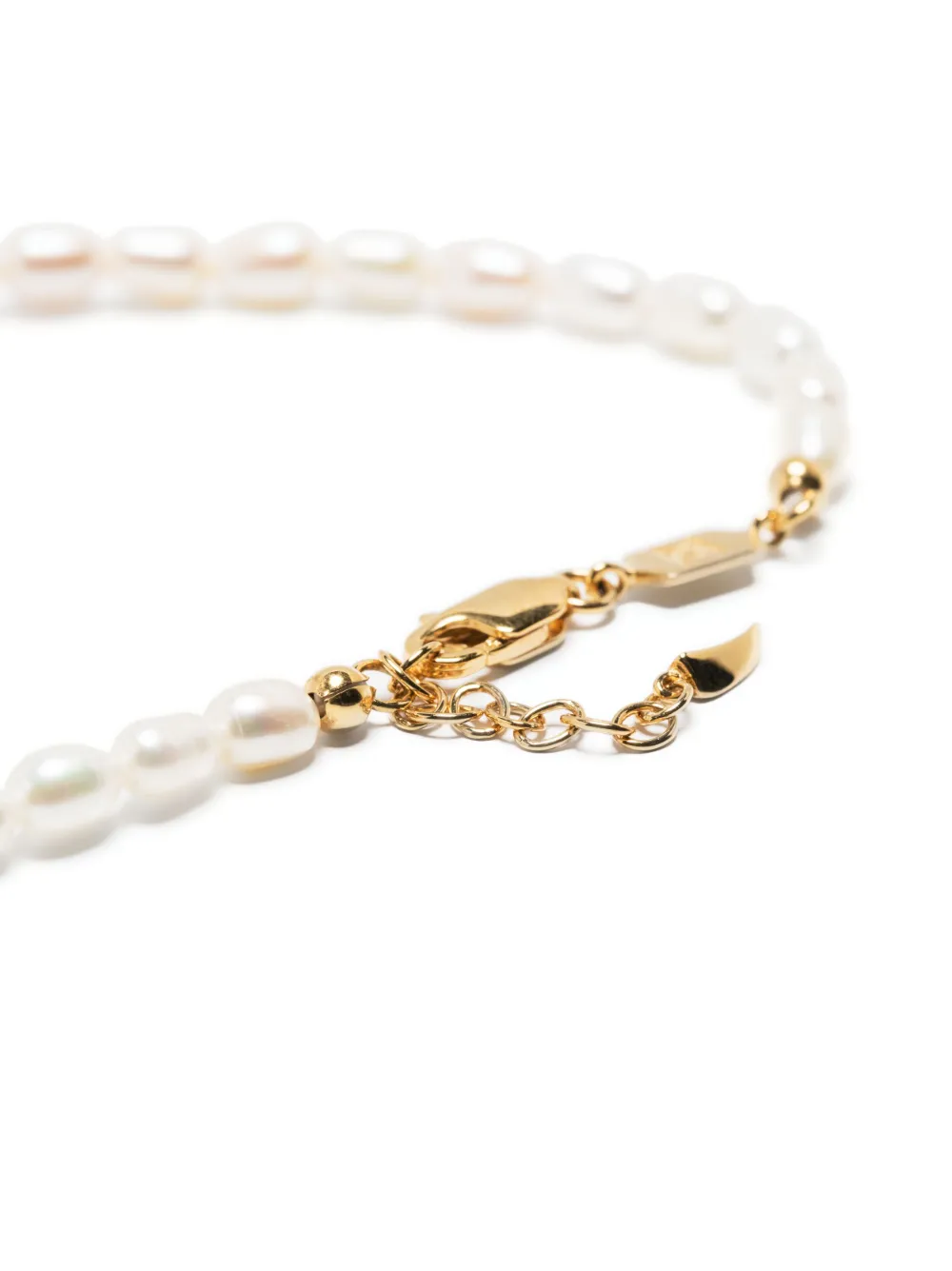 Missoma Molten Seed-pearl Knot Bracelet In Weiss