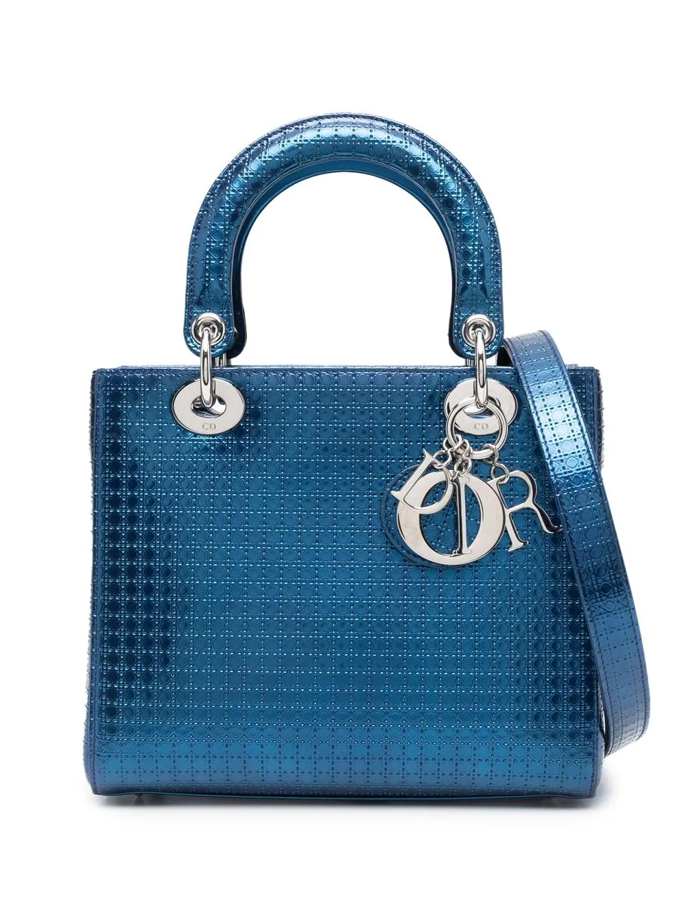 

Christian Dior bolsa Lady Dior Micro Cannage 2way pre-owned - Azul