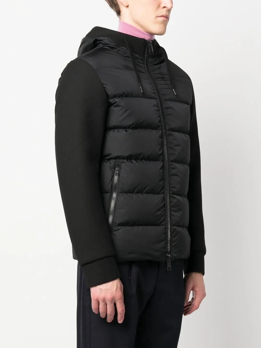 【送料&関税込】Herno Concealed Padded Jacket Herno Hooded Hybrid down-padded Jacket | Black | FARFETCH