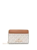 Michael Michael Kors monogram-pattern leather cardholder - White