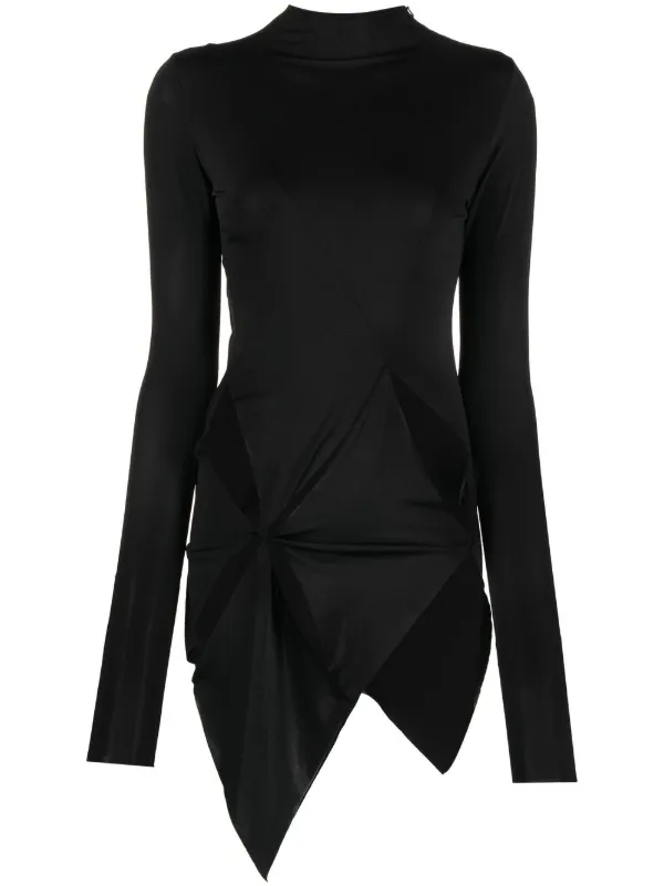 16Arlington Satin Asymmetric Top in Black