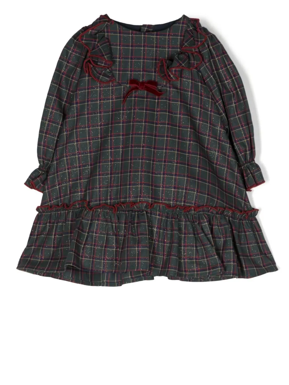 

La Stupenderia vestido con cuadros estampados - Verde