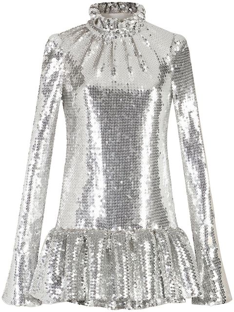 Paco Rabanne sequined ruffled minidress