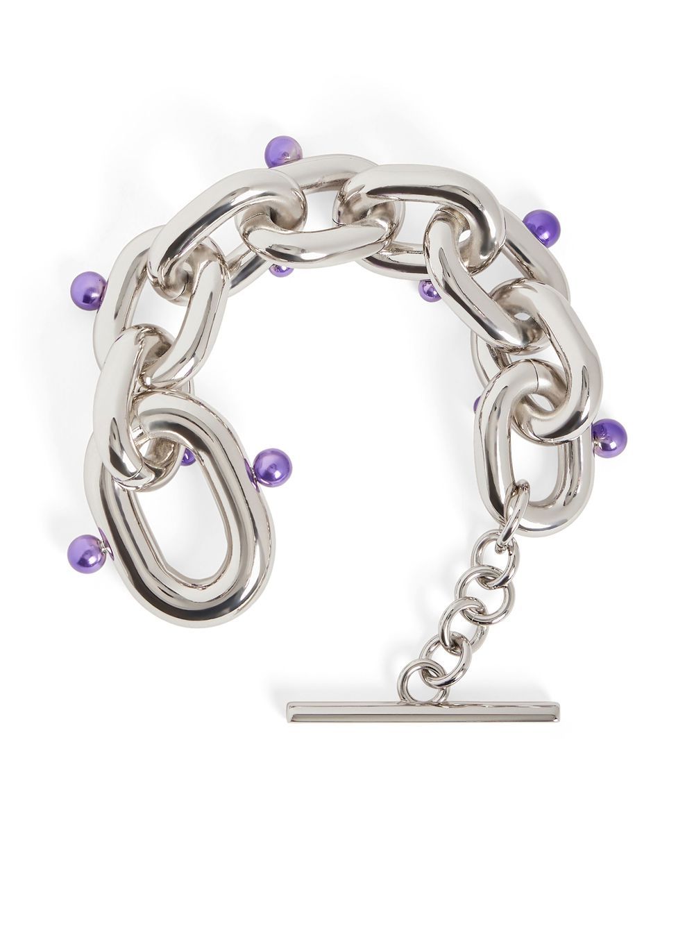 Rabanne XL pearl-embellished chain-link bracelet Women