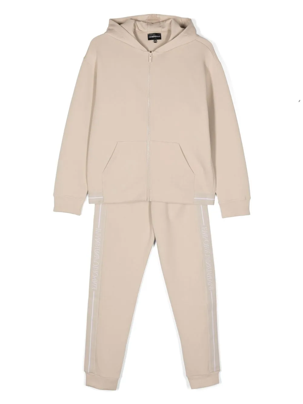 

Emporio Armani Kids logo-tape tracksuit set - Neutrals