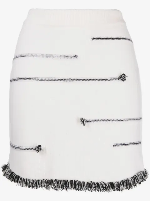 Sonia Rykiel Saia com detalhe de pesponto contrastante