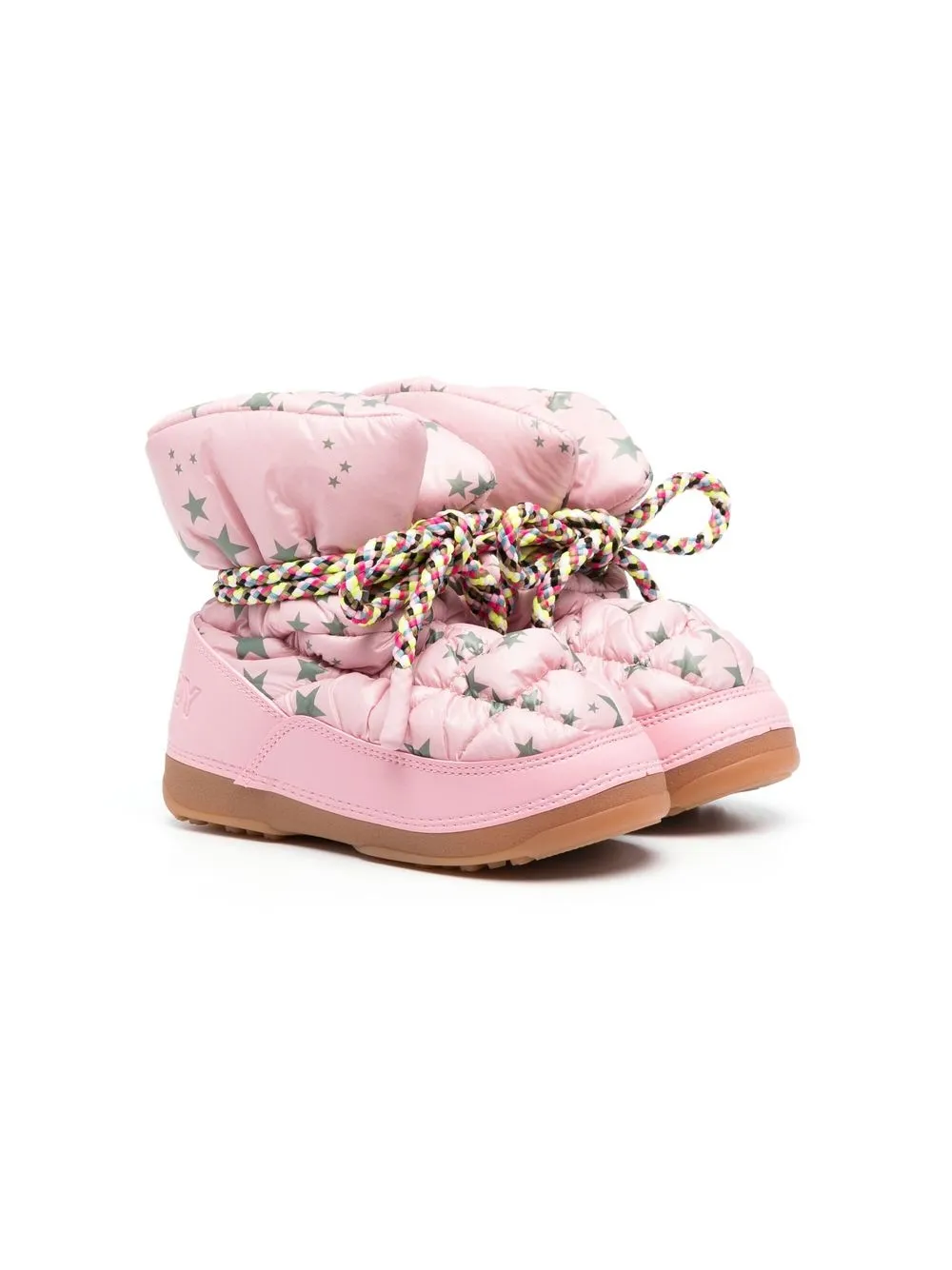 Khrisjoy Quilted Star-print Boots In Pink