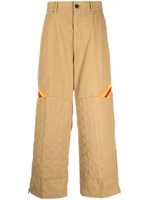 Incotex diamond-quilt straight-leg trousers
