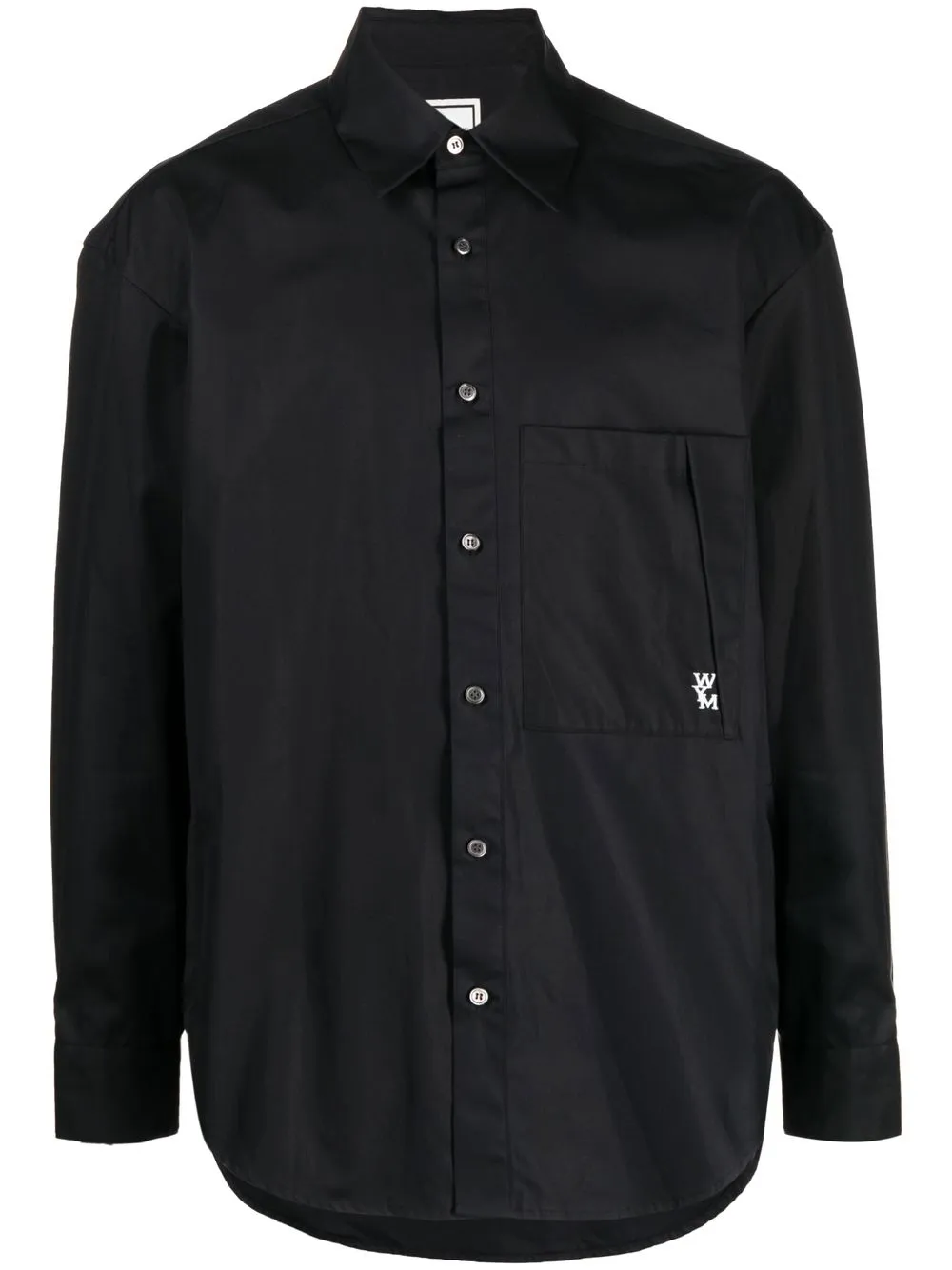 

Wooyoungmi logo-print poplin shirt - Black