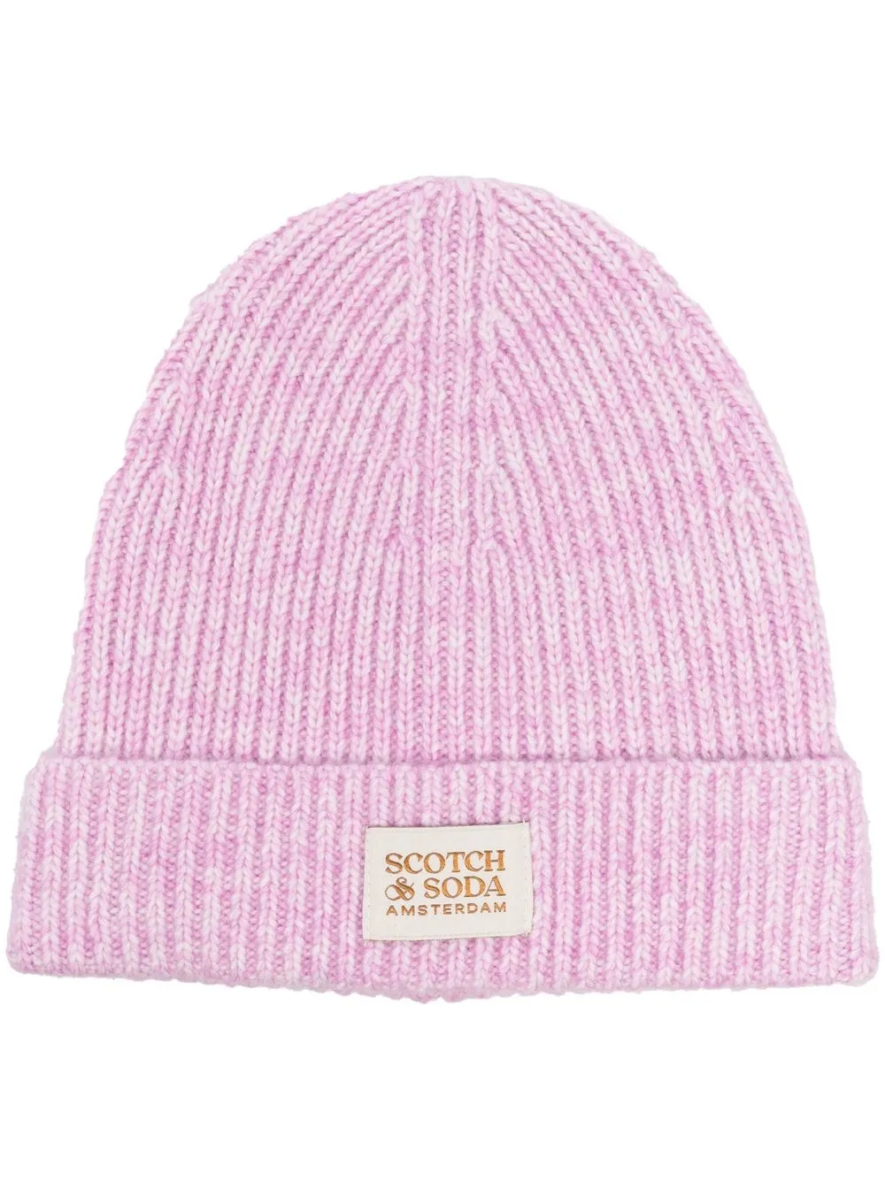 

Scotch & Soda gorro tejido con parche del logo - Rosado