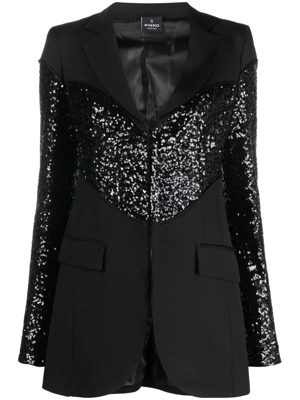 

PINKO blazer con panel bordado con lentejuelas - Negro