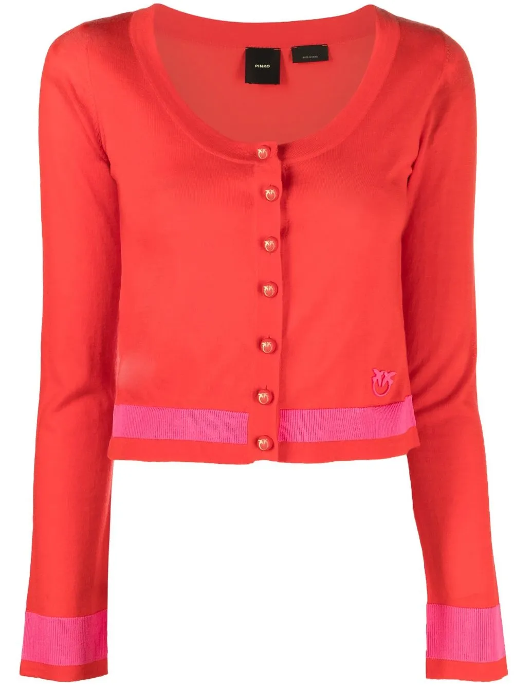 

PINKO cárdigan con cuello redondo - Rojo