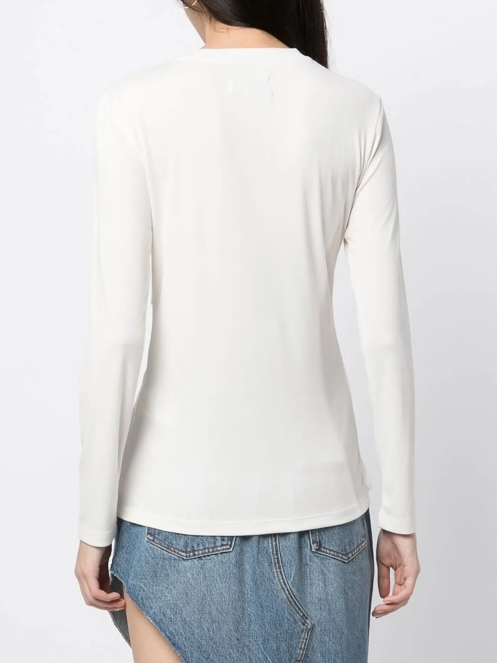 Feng Chen Wang White Double Panel Blouse In Weiss