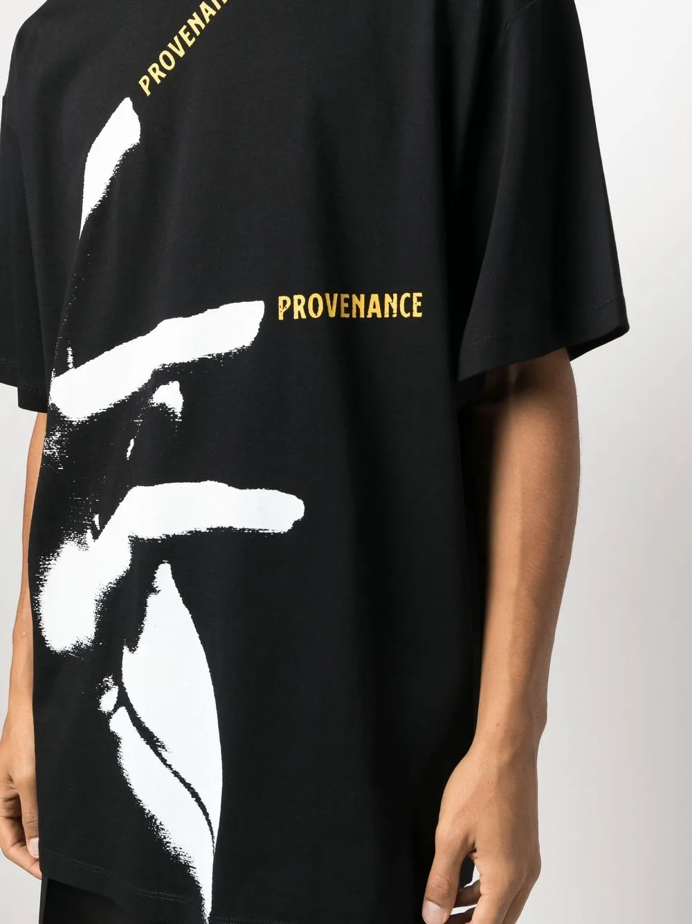 ブラックRAF SIMONS SOLAR YOUTH プリント Tシャツ