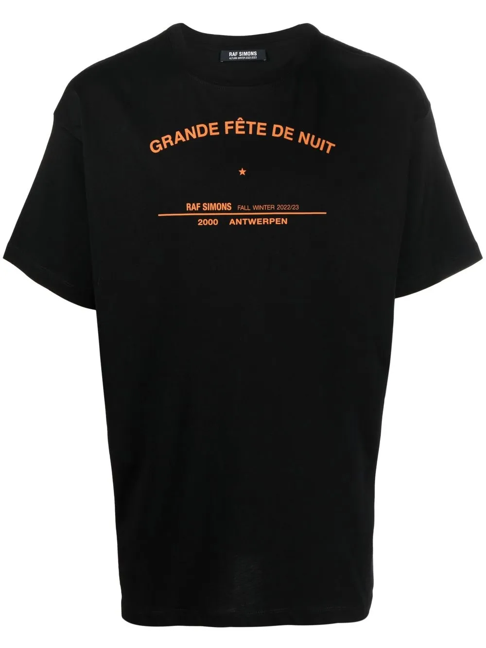 

Raf Simons playera con estampado Grand Fete De Nuit - Negro