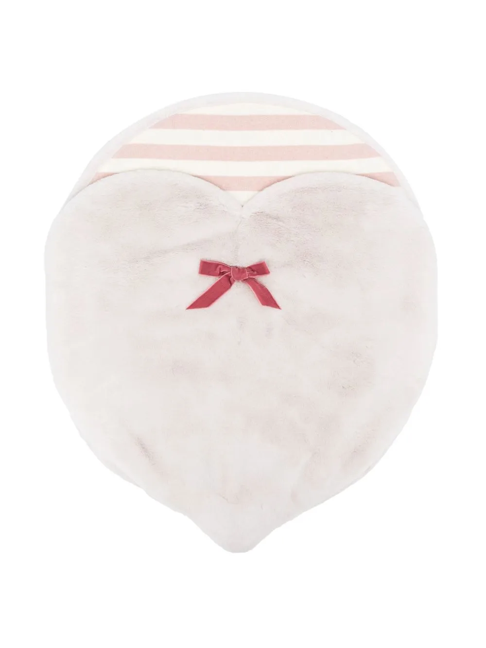 

La Stupenderia faux-fur heart sleeping bag - Neutrals