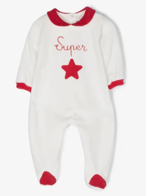 La Stupenderia embroidered-slogan appliqué-detail pyjama