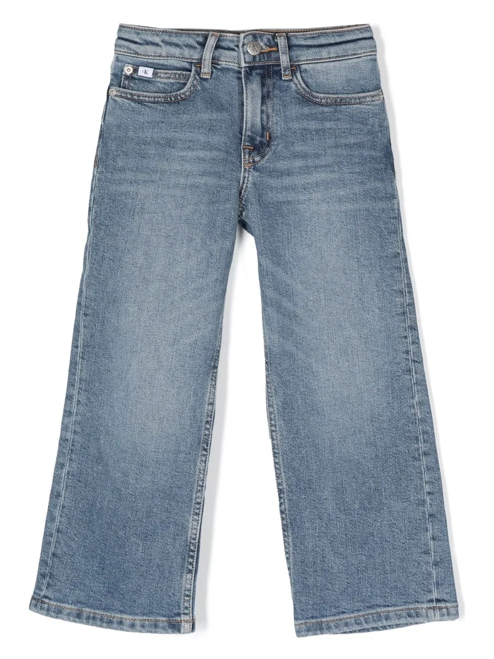 

Calvin Klein Kids jeans anchos con efecto degradado - Azul