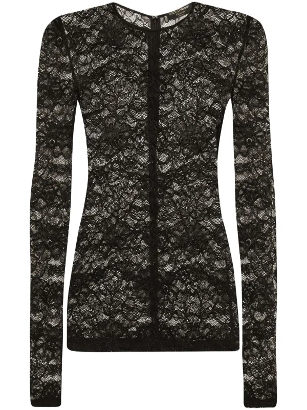 Dolce & Gabbana レース トップ | ブラック | FARFETCH JP
