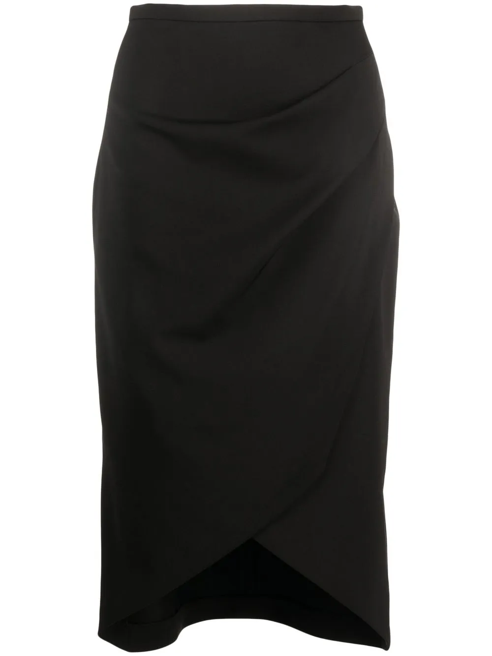 

IRO draped wool midi skirt - Black