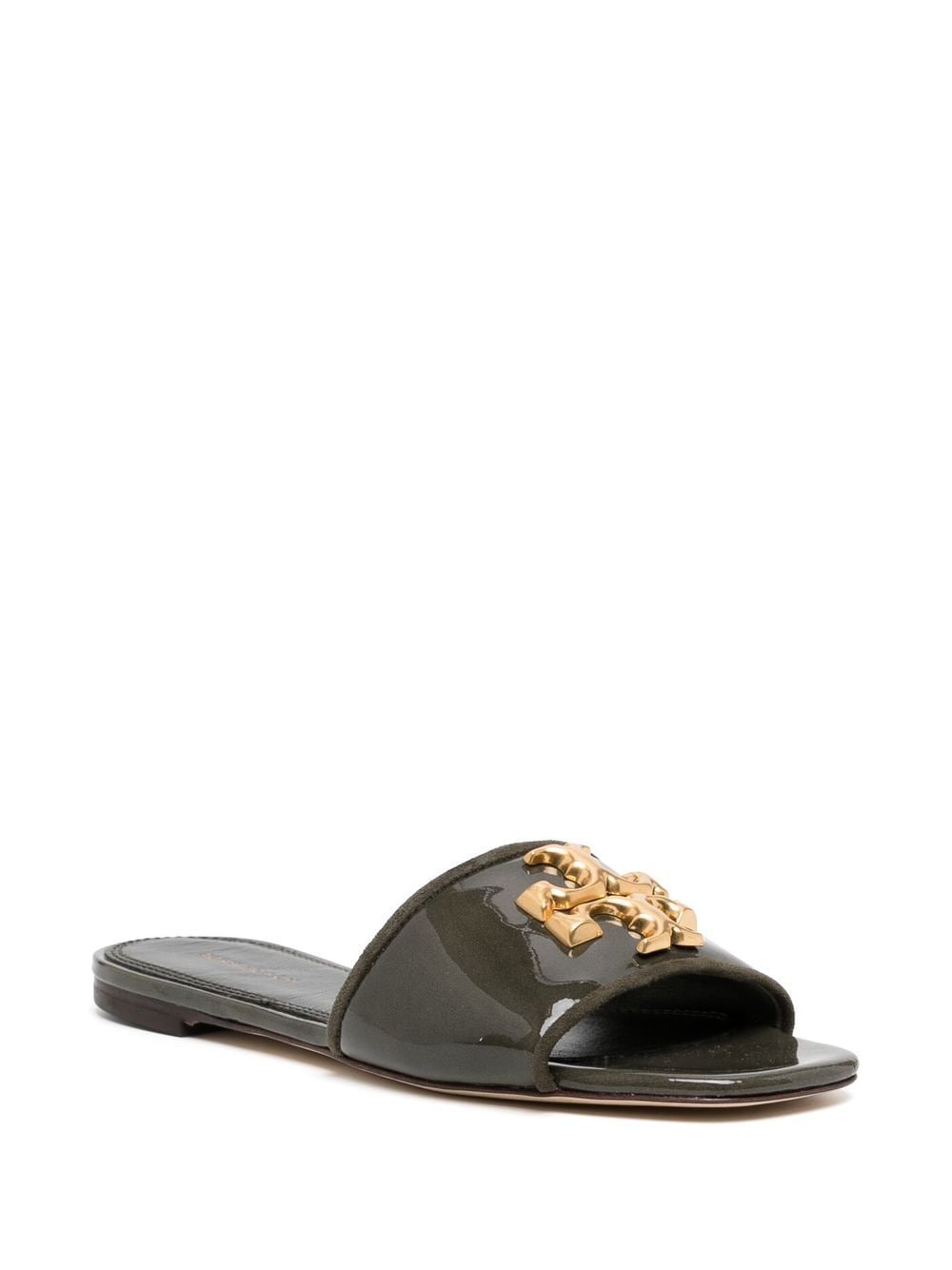 Tory Burch Eleanor slippers met logo plakkaat - Groen