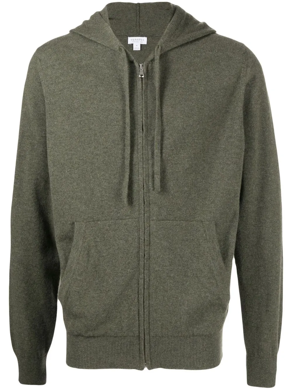 

Sunspel fine-knit zipped hoodie - Green