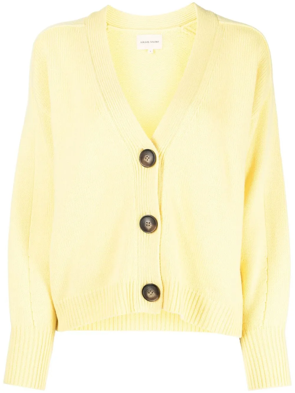 

Loulou Studio ribbed-knit buttoned-up cardigan - Yellow