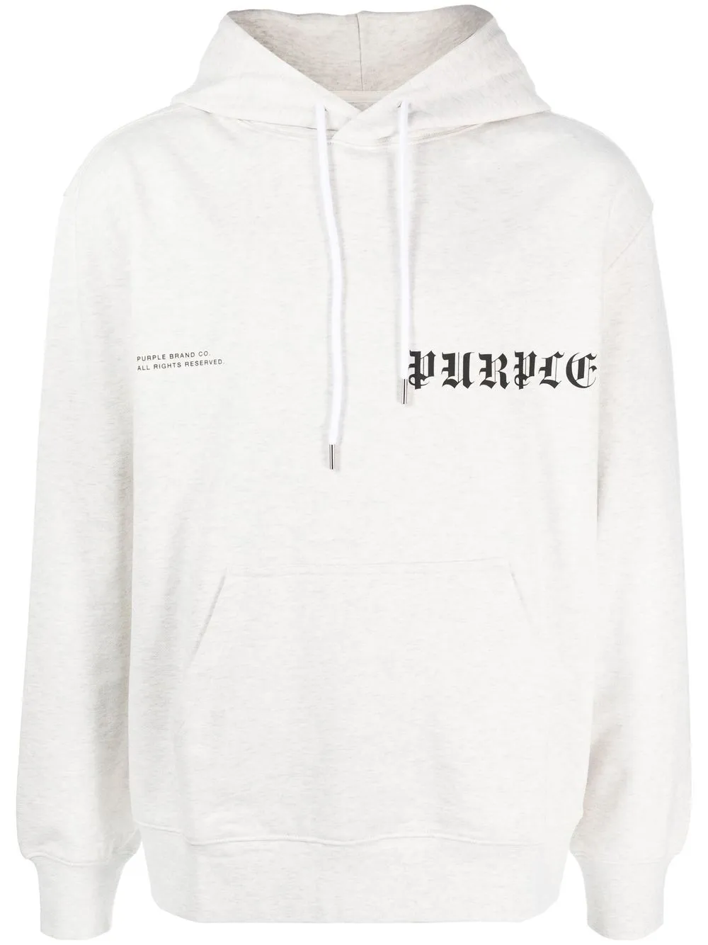 

Purple Brand gothic logo-print hoodie - Grey