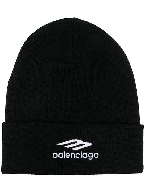 Balenciaga logo-embroidered sports-icon beanie